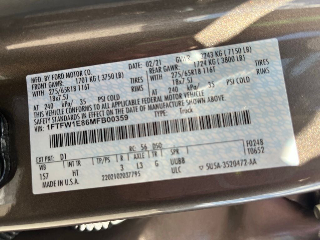 2021 Ford F-150 Lariat