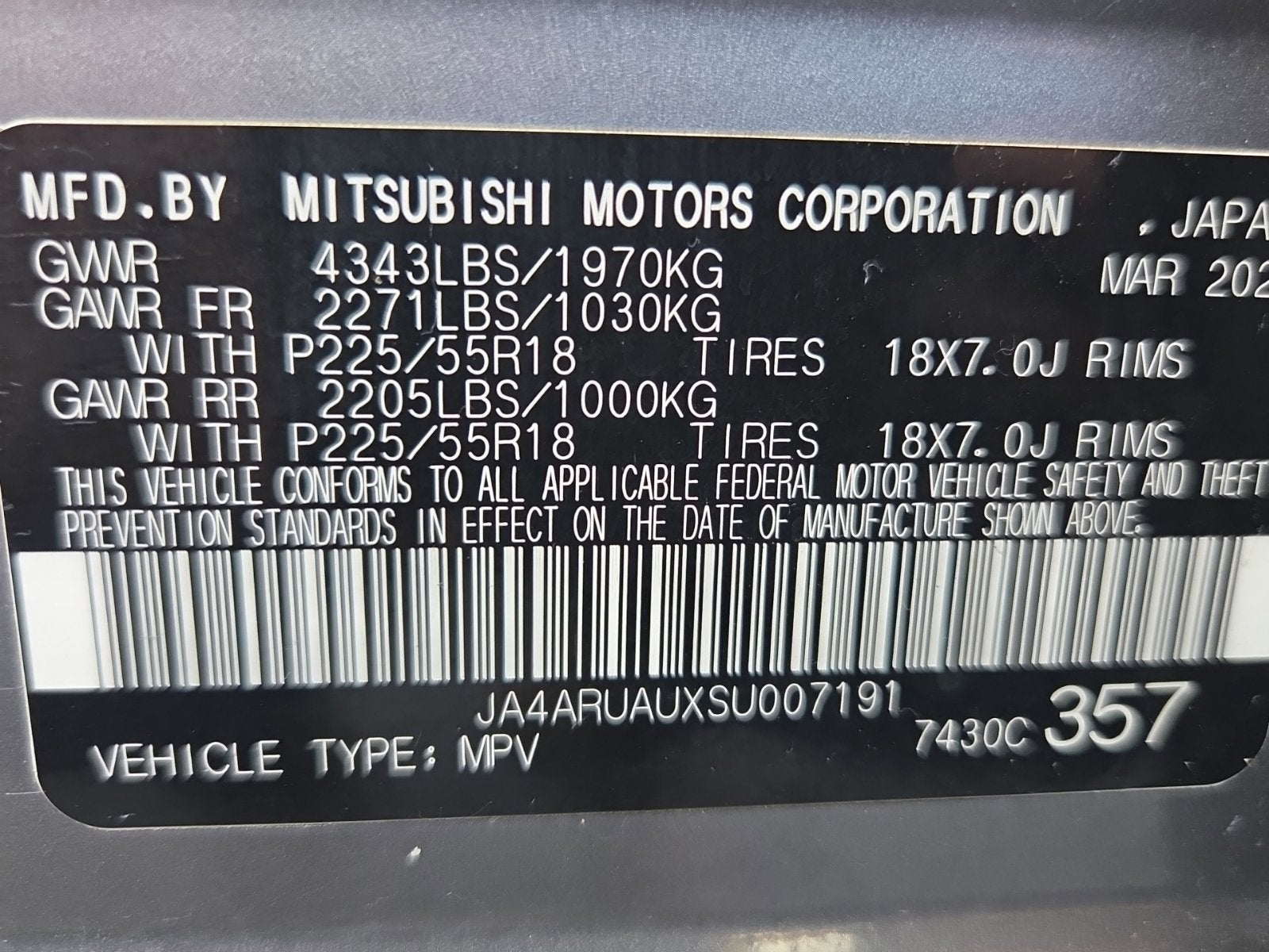 2025 Mitsubishi Outlander Sport Base