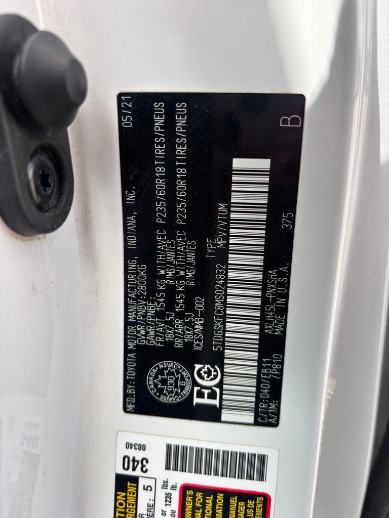 2021 Toyota Sienna XSE 7 Passenger