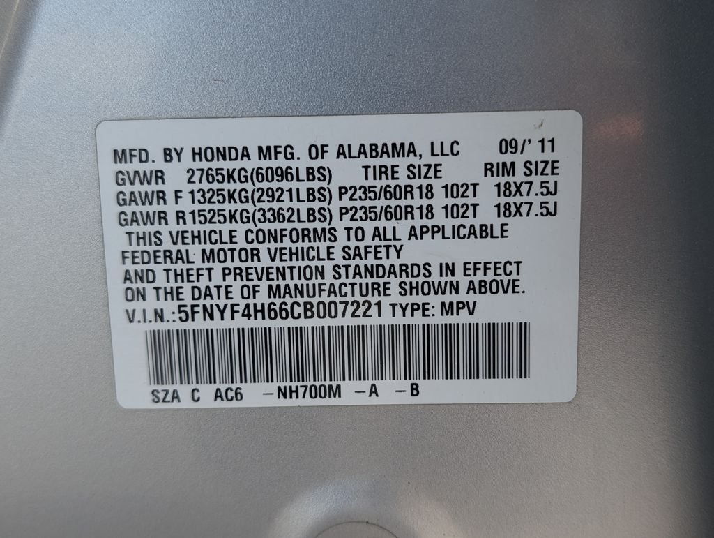 2012 Honda Pilot EX-L