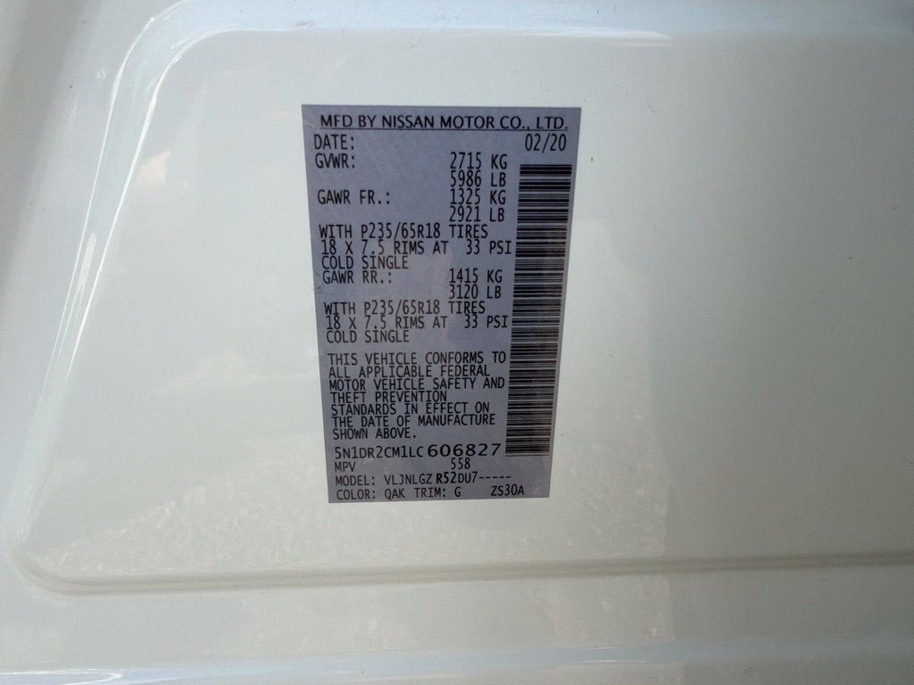 2020 Nissan Pathfinder SL