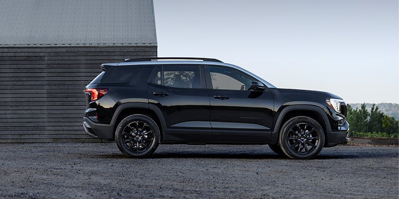 2027 GMC Terrain Elevation Black Edition with two-tone Sterling Metallic roof and 19-inch Gloss Black wheels